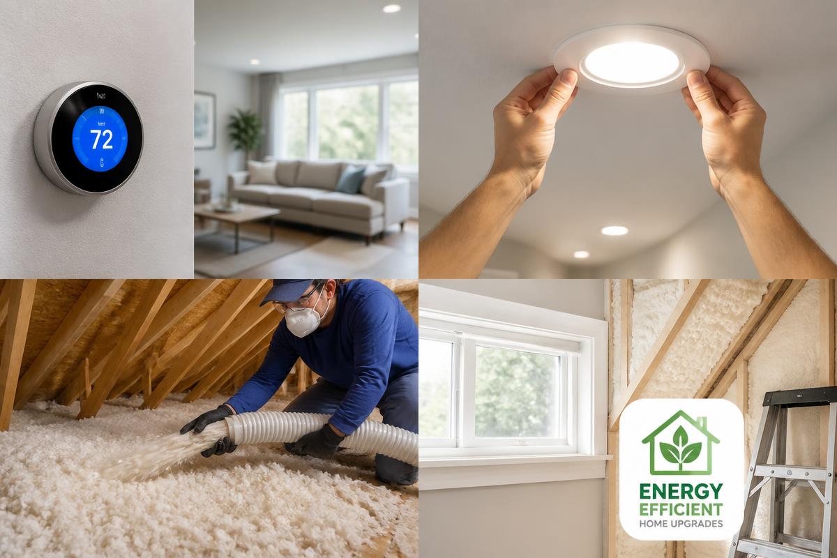 Modern smart thermostat installed on a clean white wall