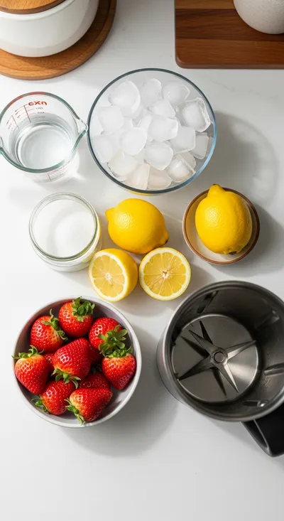 Easy Frozen Strawberry Lemonade Recipe - cooking process