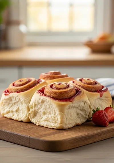Strawberry Cinnamon Rolls