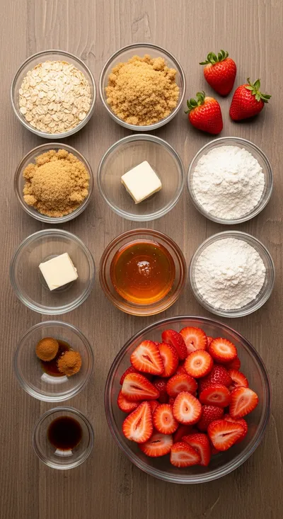 Strawberry Oatmeal Crumble Bars - cooking process