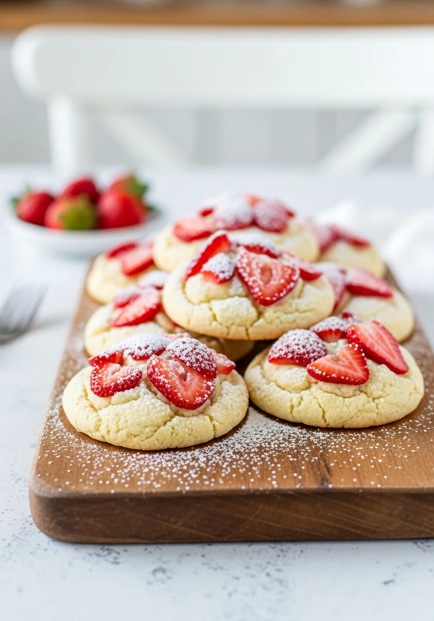 Strawberry Sugar Cookies – Soft Chewy Treat